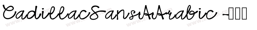 CadillacSansAArabic 字体转换
